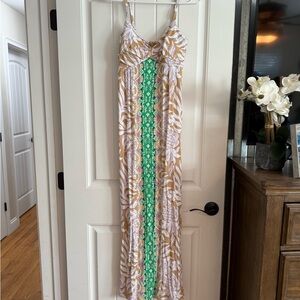 Lilly Pulitzer Floral Maxi Dress with Green and Purple